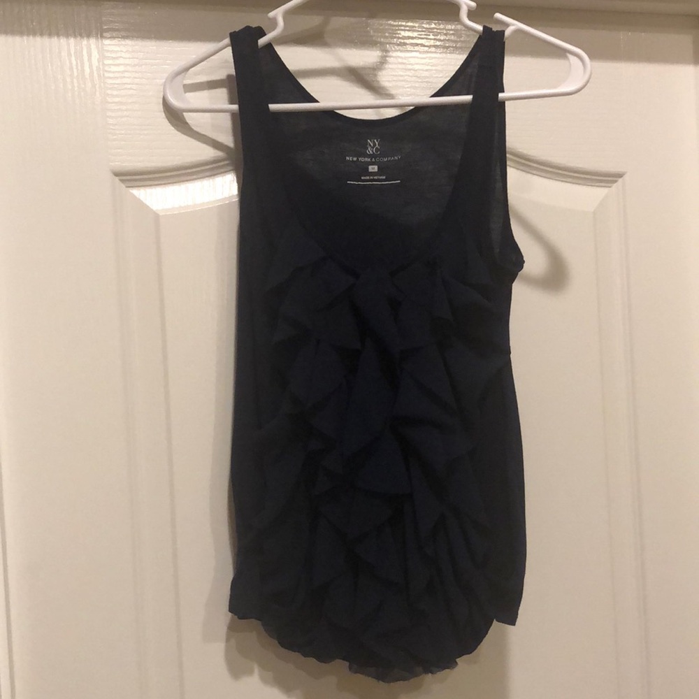 New York and Co. size medium. Detailed front blue tank top